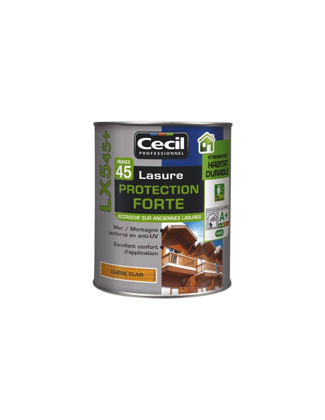Lasure Protection Forte Lx545 Chêne 1l
