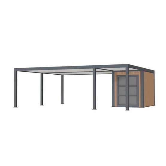 Direct Abris - Carport Aluminium 760 x 645 cm NEWARK - 43 m² - Hauteur : 255 - 2 Voitures - Abri Voiture Autoportant - Stockage - Image 6
