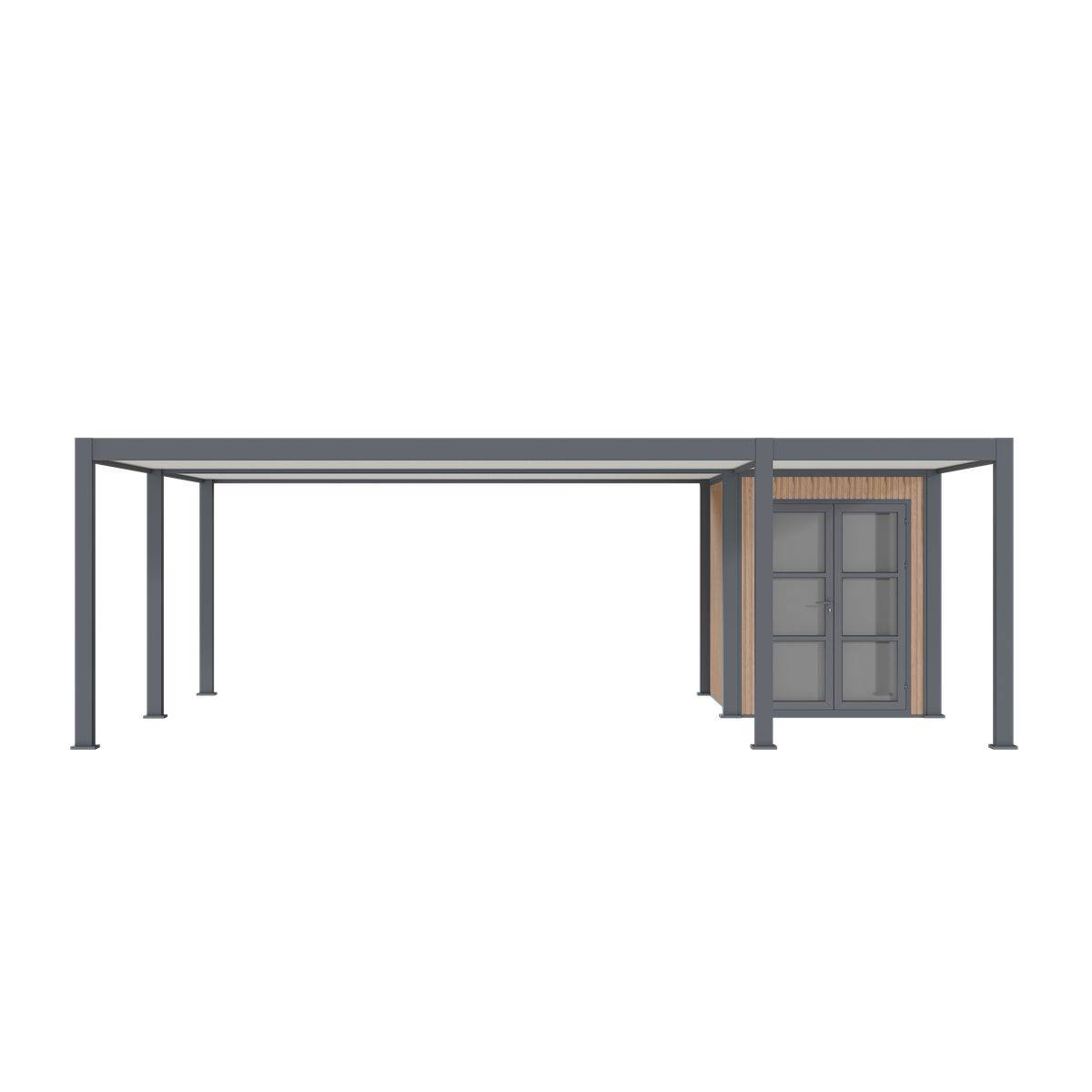 Direct Abris - Carport Aluminium 760 x 645 cm NEWARK - 43 m² - Hauteur : 255 - 2 Voitures - Abri Voiture Autoportant - Stockage - Image 4