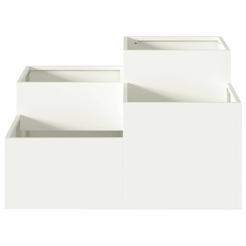 Cache-pot | Bac à fleurs de jardin Blanc 80 x 80 x 48 cm Acier - Image 6