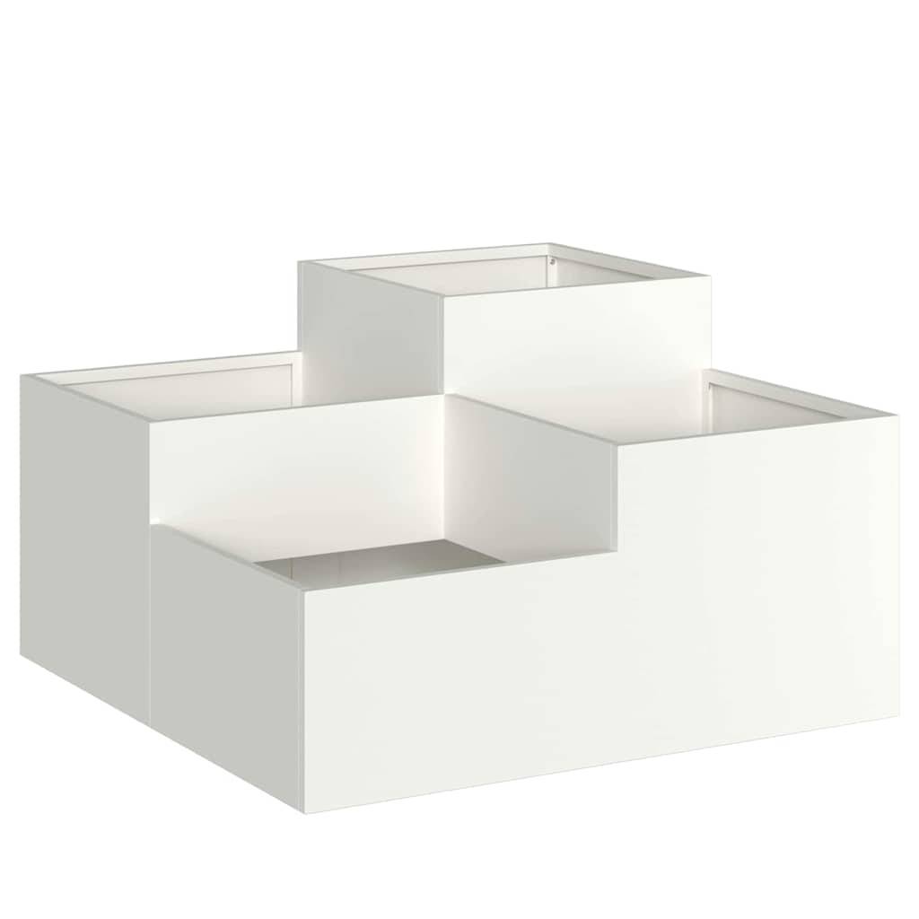 Cache-pot | Bac à fleurs de jardin Blanc 80 x 80 x 48 cm Acier - Image 1