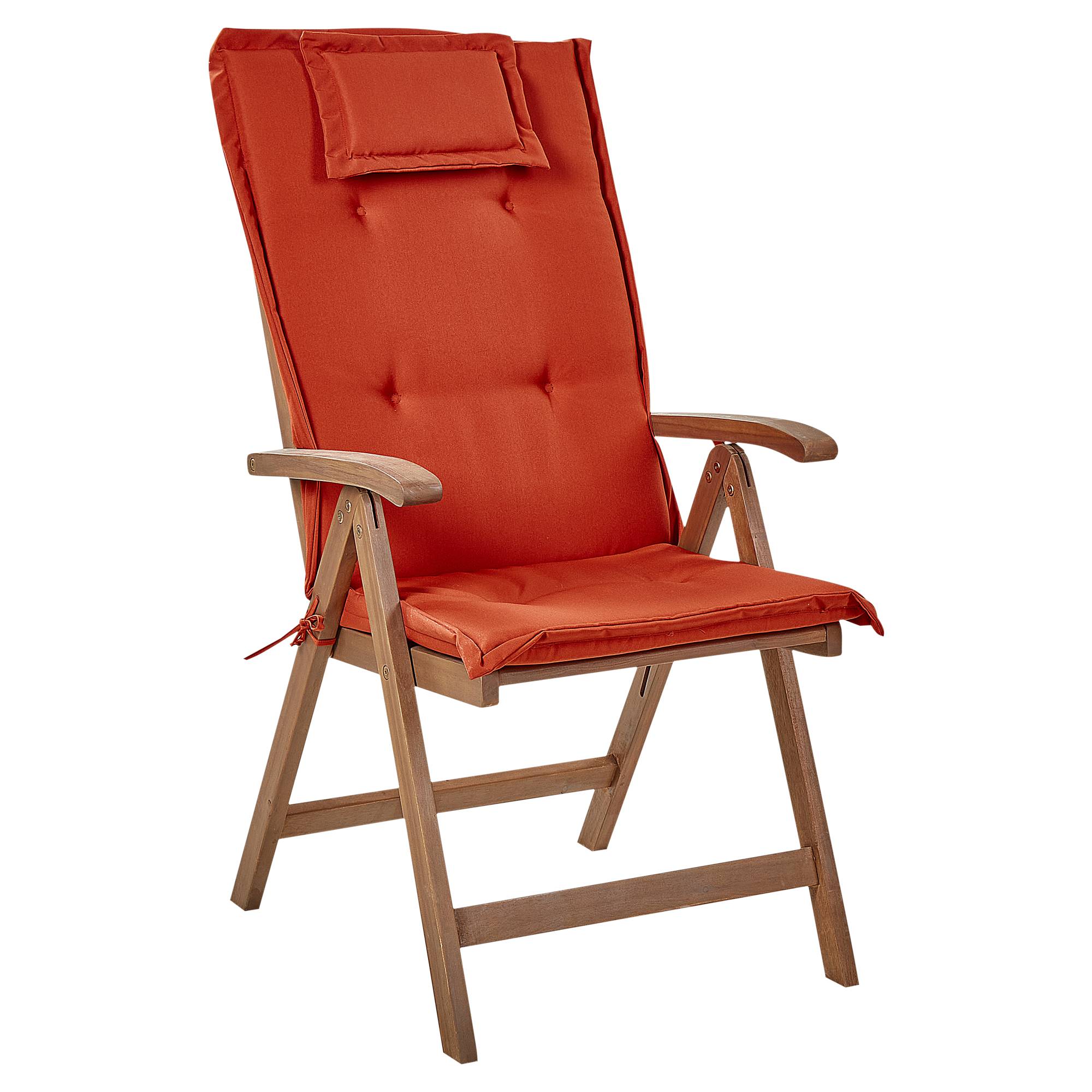 Beliani - Chaise de jardin Acacia Rouge AMANTEA Beliani - Imagen 4