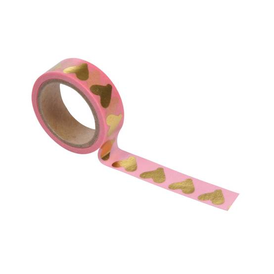 Ruban Masking Tape "Cœurs" 5M Or - Image 1