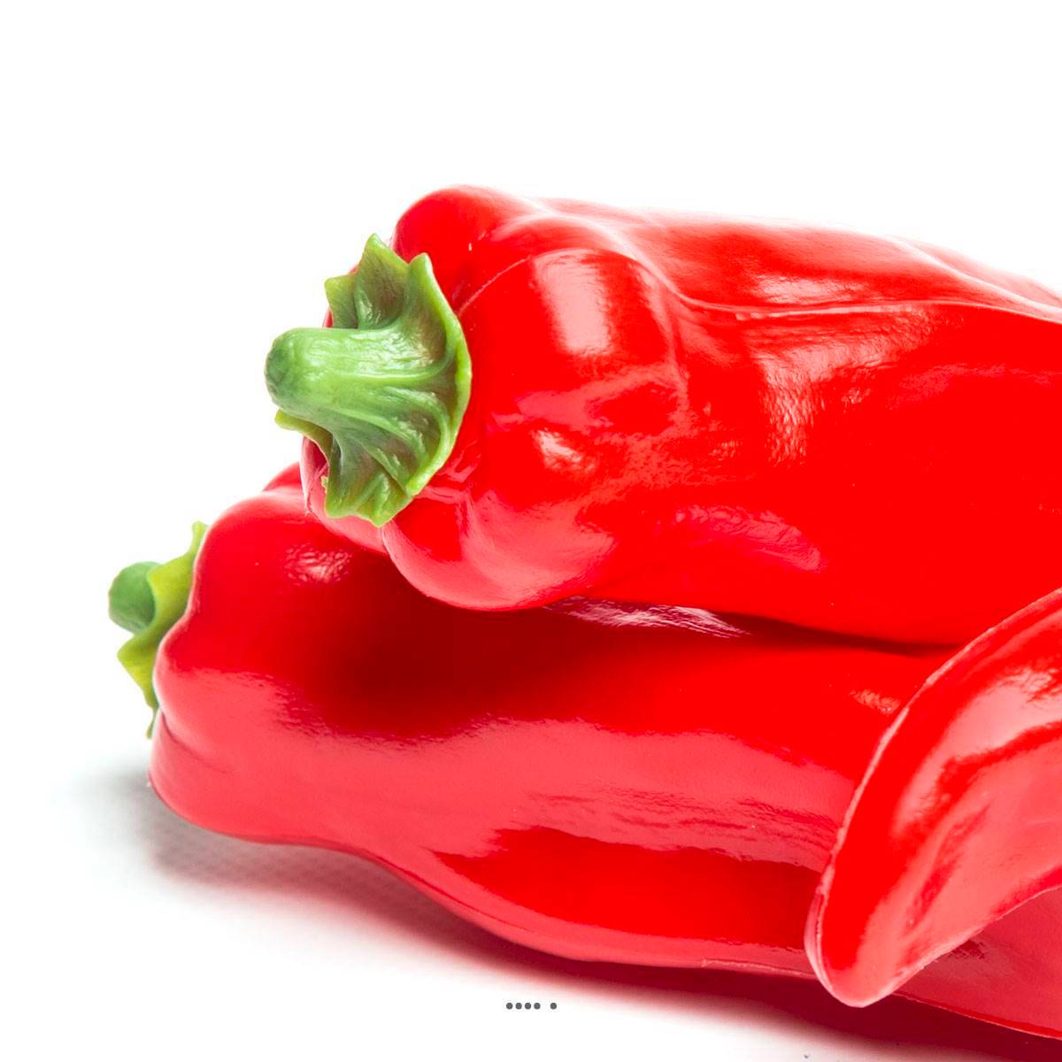 Artificielles - Piment Rouge artificiel en lot de 3 en Plastique soufflé L 160x40 mm - Imagen 3