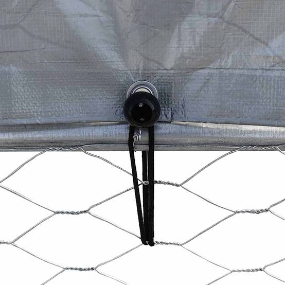 Grand chenil extérieur pour chien avec toit et porte acier galvanisé Argenté – ComfortXL Pet Living - Image 7