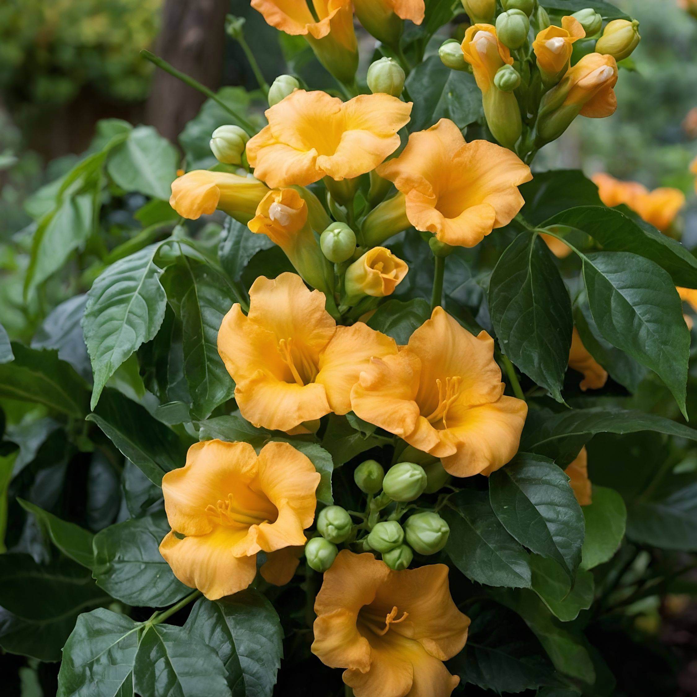 Bignone à trompettes - Campis radicans 'Flava' - Hauteur 110-120cm - ⌀17cm - Image 4