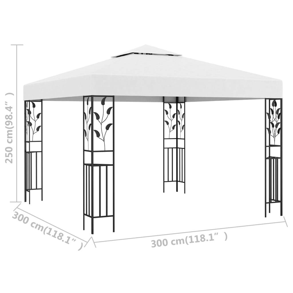 Tonnelle - Tente de réception - Barnum 3x3 m Blanc 180 g/m² - MEUBLE PRO - Image 5