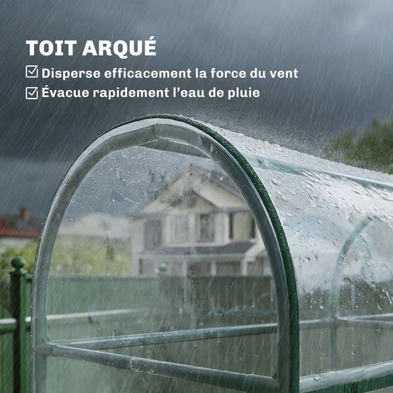 ComfortXL - Serre Jardin PVC Plantes 3 Niveaux 2 Portes Roulantes 143x46x164cm Transparent - ComfortXL Outdoor Living - Image 10
