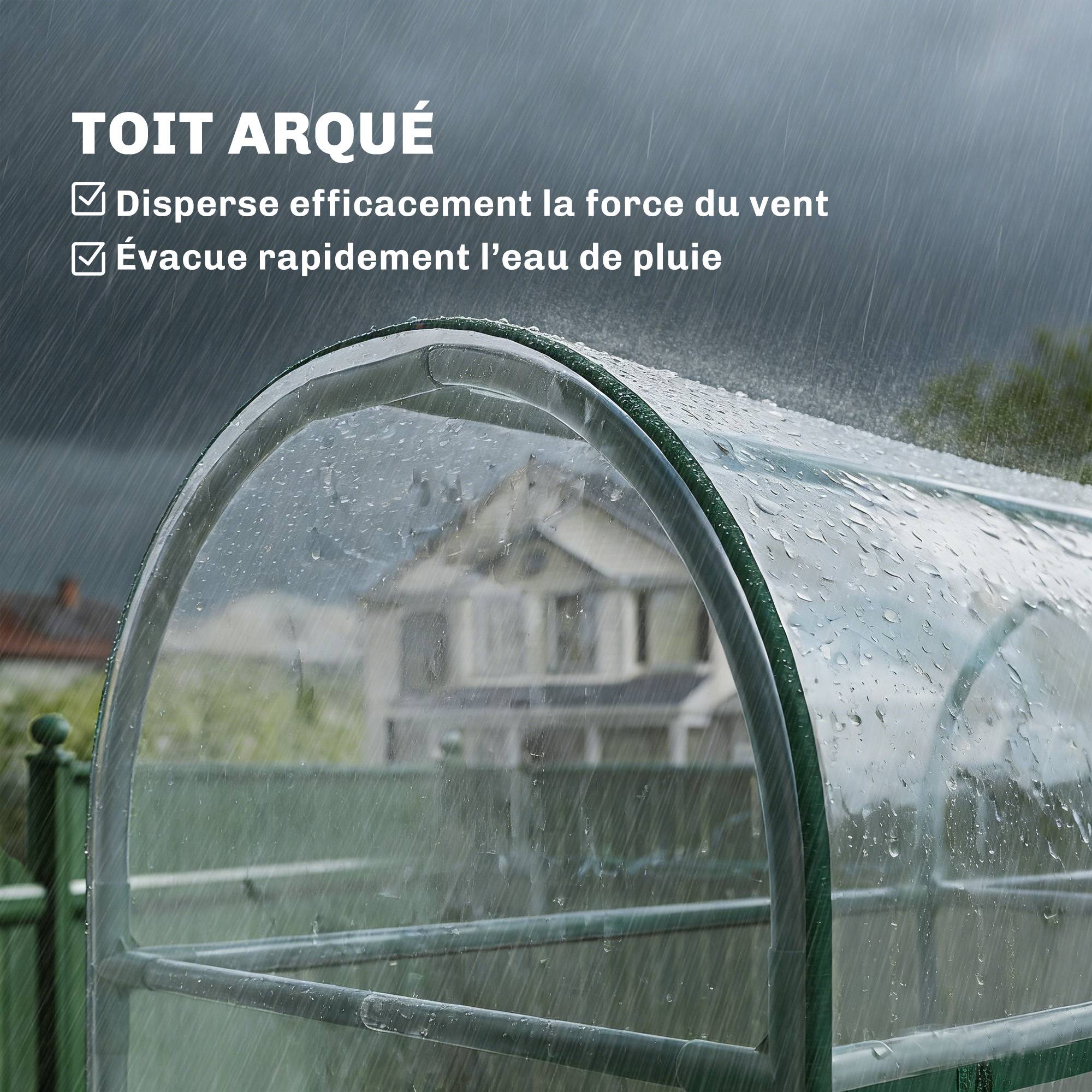 ComfortXL - Serre Jardin PVC Plantes 3 Niveaux 2 Portes Roulantes 143x46x164cm Transparent - ComfortXL Outdoor Living - Image 10