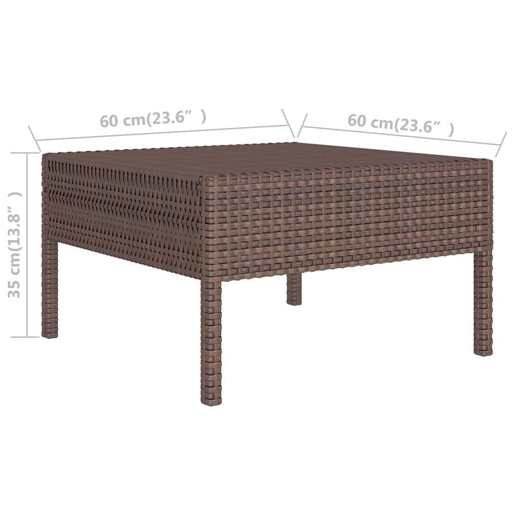 Helloshop26 - Salon de jardin meuble d'extérieur ensemble de mobilier 10 pièces avec coussins résine tressée marron - Imagen 6