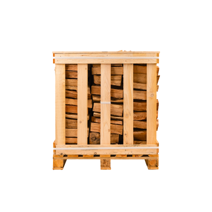 GRUCHY - Palette de bûches bois de chauffage 30 cm Premium - 1,5stères rangés sec étuvé - Image 2