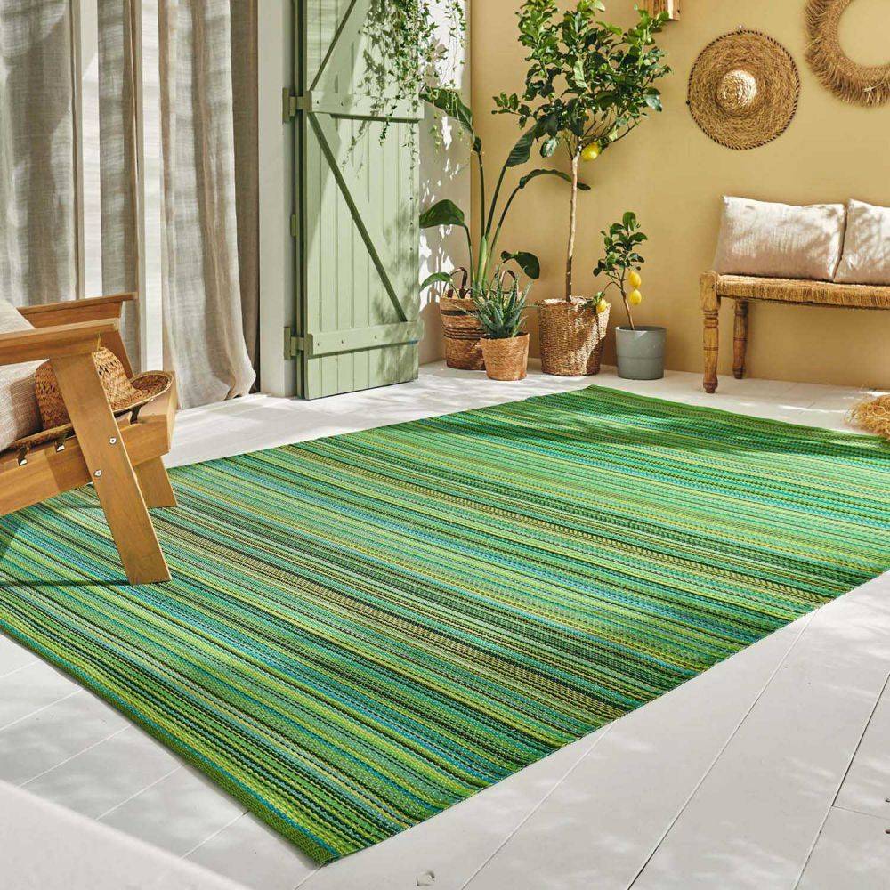 Jardindeco - Tapis extérieur en polypropylène Spargi 1746 vert 150 x 220 cm - Imagen 2