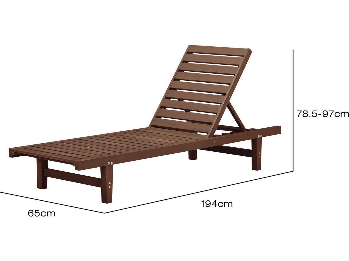 Habitat Et Jardin - Lot De 2 Bains De Soleil En Bois "rawai" - Marron -habitat Et Jardin - Imagen 4