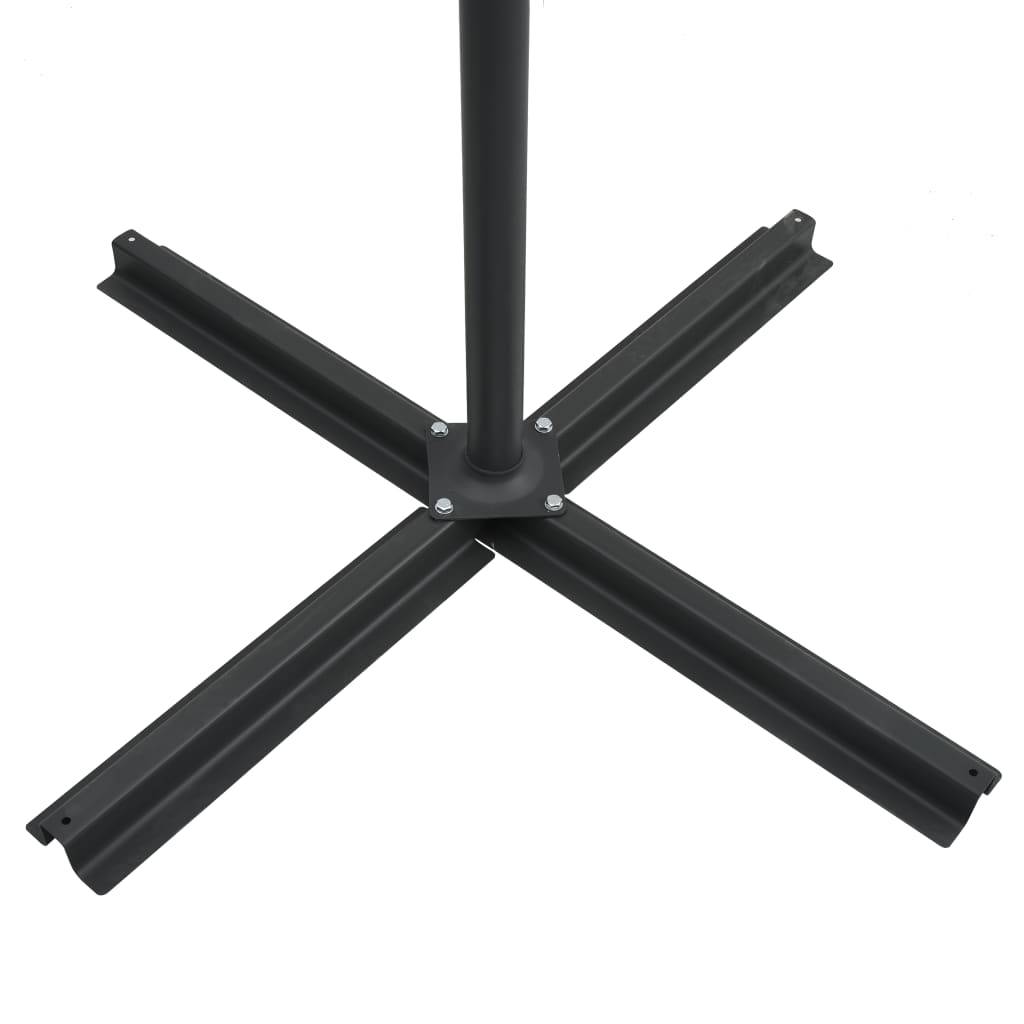 Helloshop26 - Parasol déporté avec led et mât en acier 250 x 250 cm vert - Imagen 7