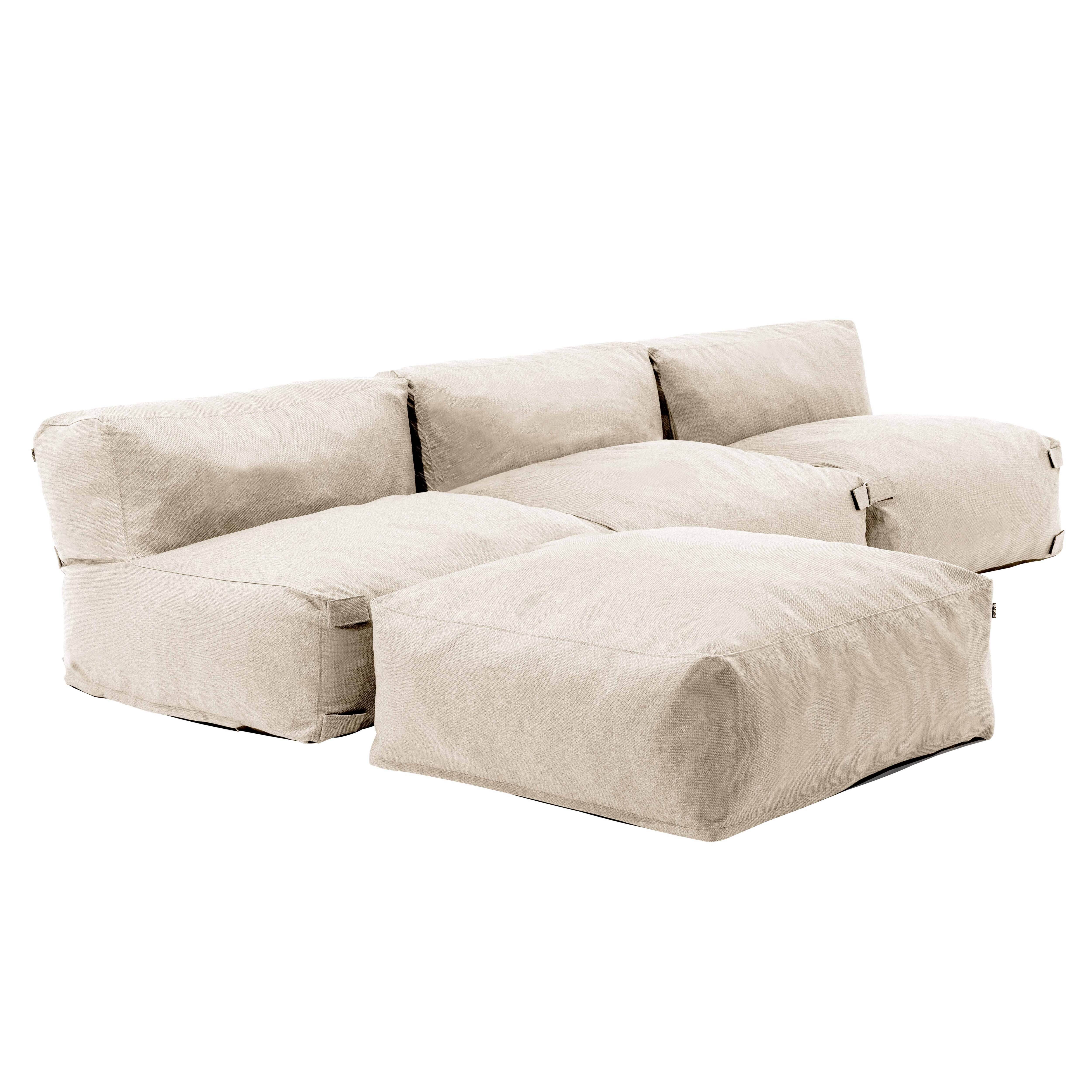 Oviala - Canapé de jardin modulable 4 places beige Mixi - Oviala - Imagen 2