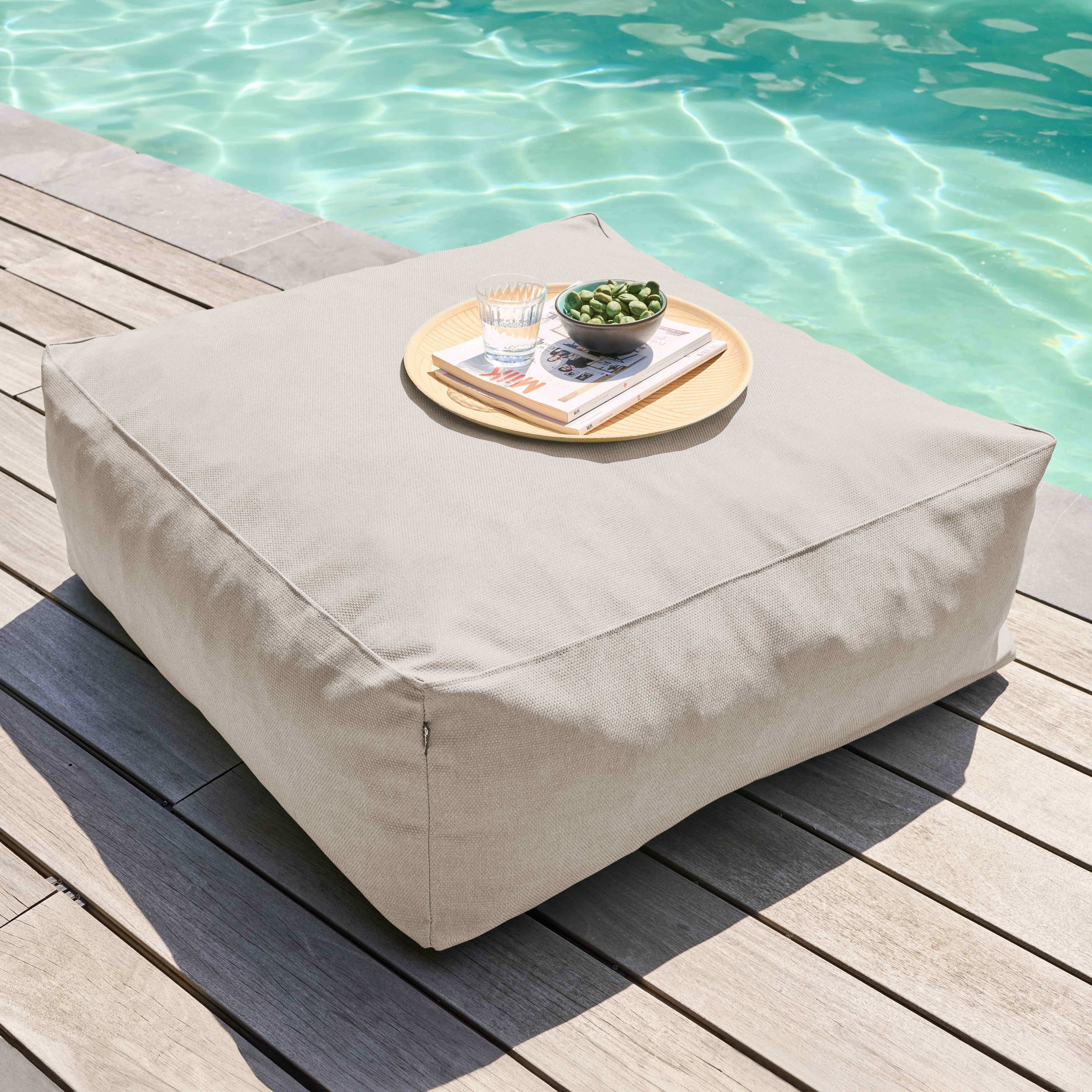 Oviala - Canapé de jardin modulable 4 places beige Mixi - Oviala - Imagen 5