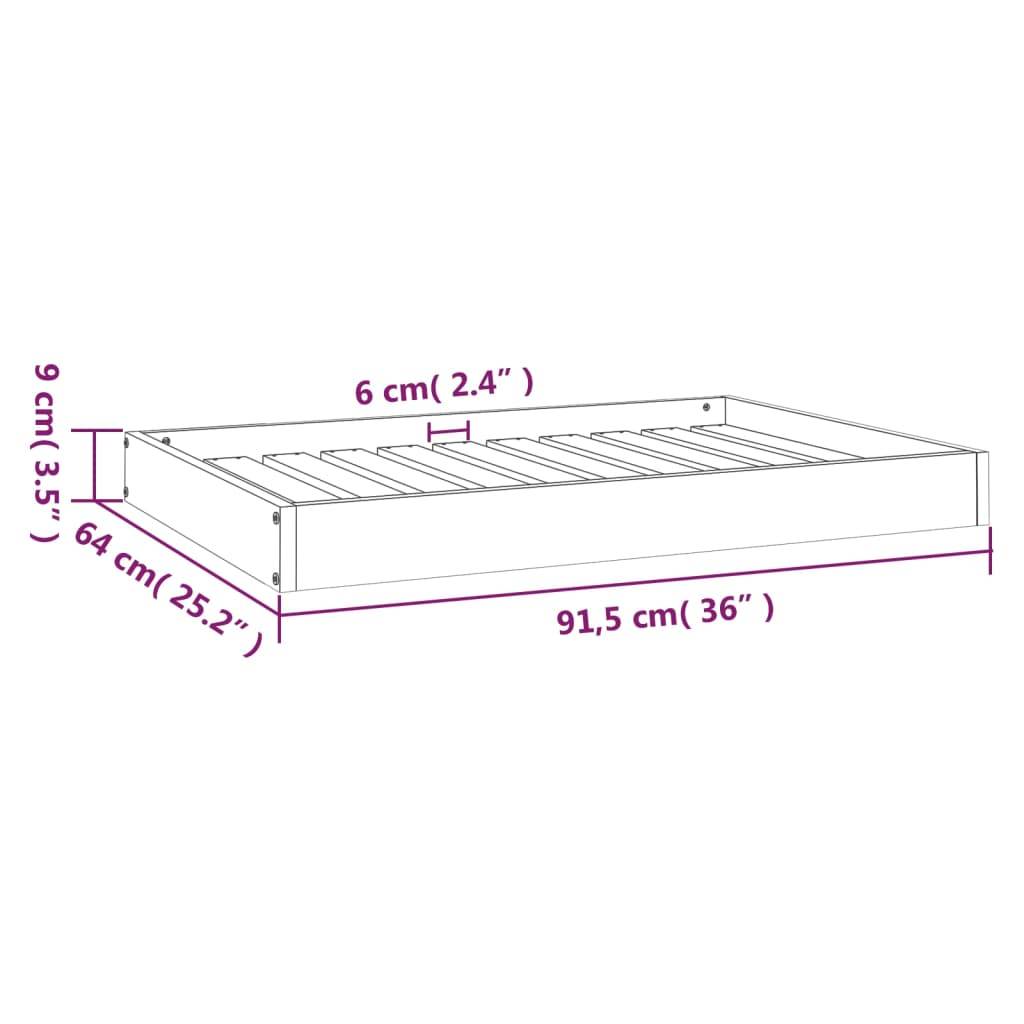 Vidaxl - Lit pour chien Marron miel 91,5x64x9 cm Bois de pin solide vidaXL 820864 - Imagen 3
