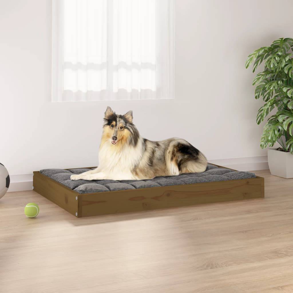 Vidaxl - Lit pour chien Marron miel 91,5x64x9 cm Bois de pin solide vidaXL 820864 - Imagen 1