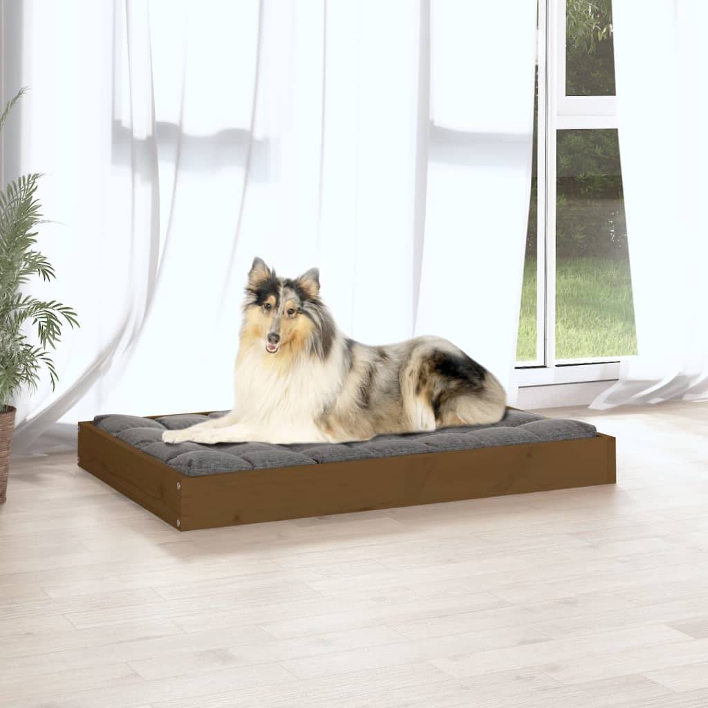 Vidaxl - Lit pour chien Marron miel 91,5x64x9 cm Bois de pin solide vidaXL 820864 - Imagen 4