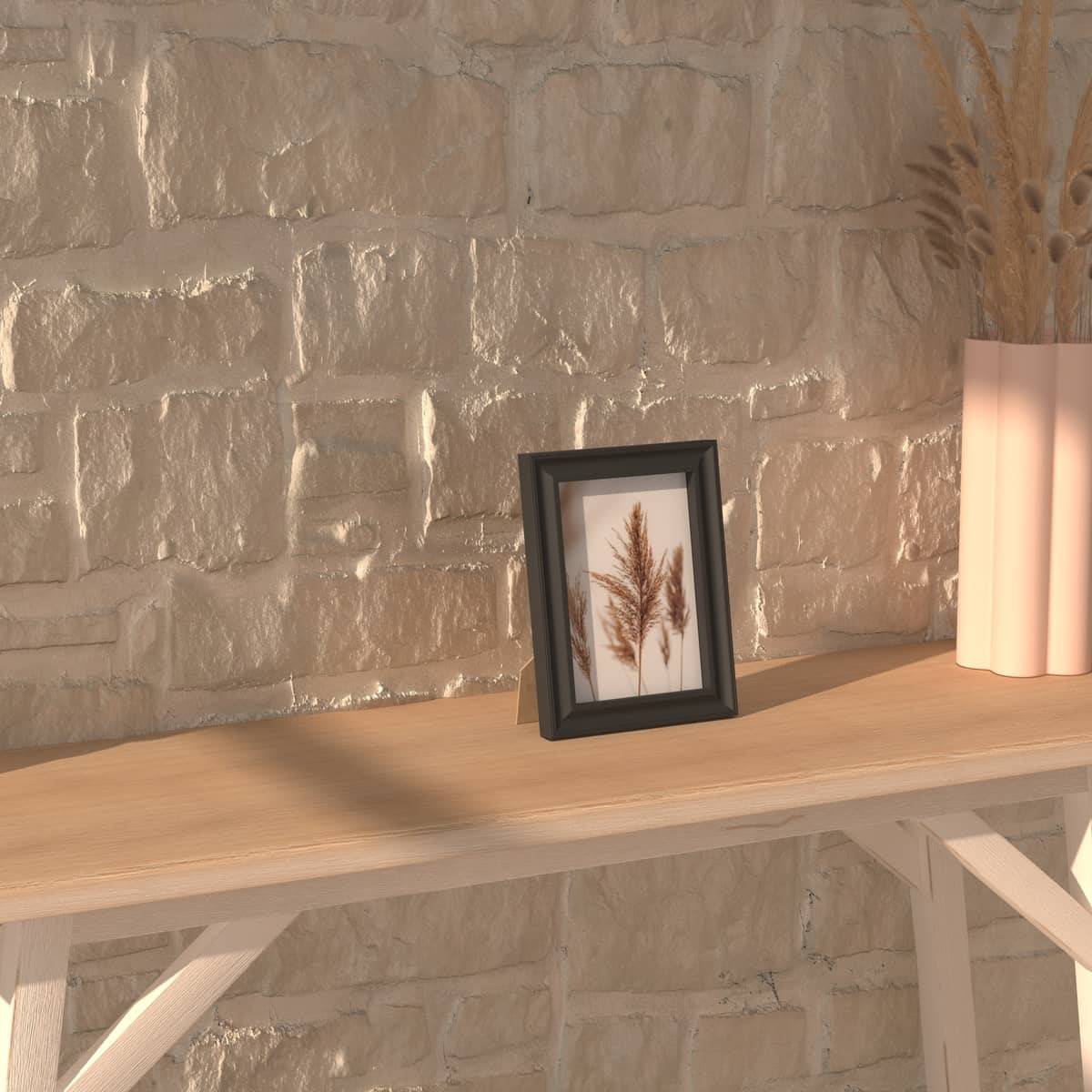 Atmosphera - Cadre photo "Mae" en bois 13x18cm noir - Atmosphera Créateur d'intérieur - Imagen 1