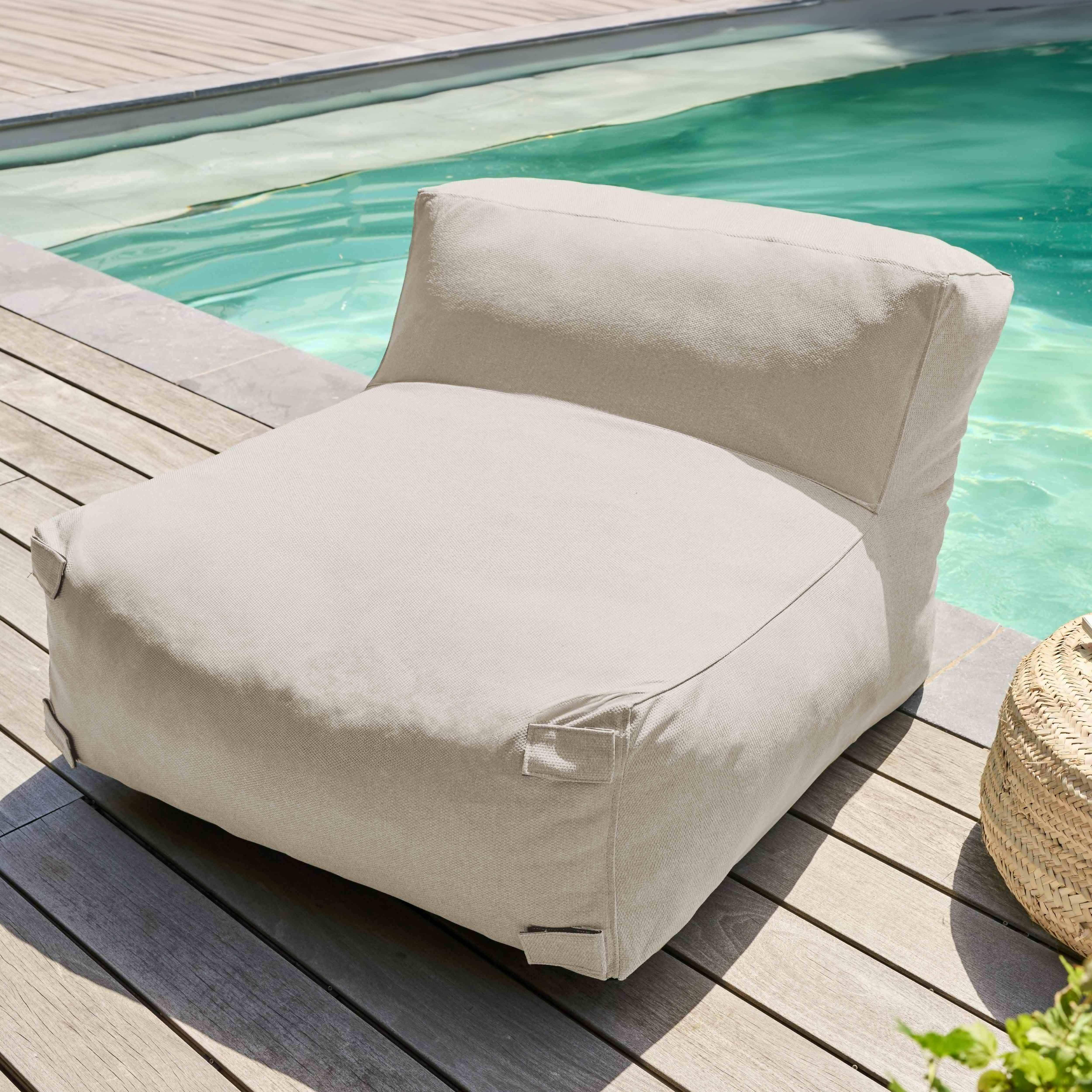 Oviala - Canapé d'angle de jardin modulable 8 places beige Mixi - Oviala - Imagen 3