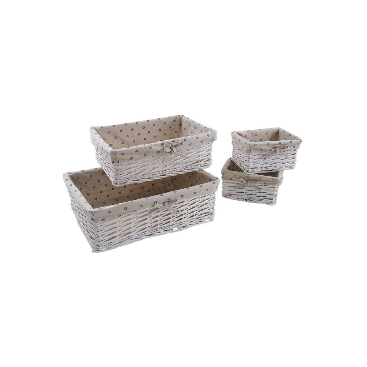 Aubry Gaspard - Corbeilles blanches rangement malin (Lot de 4) - Imagen 1