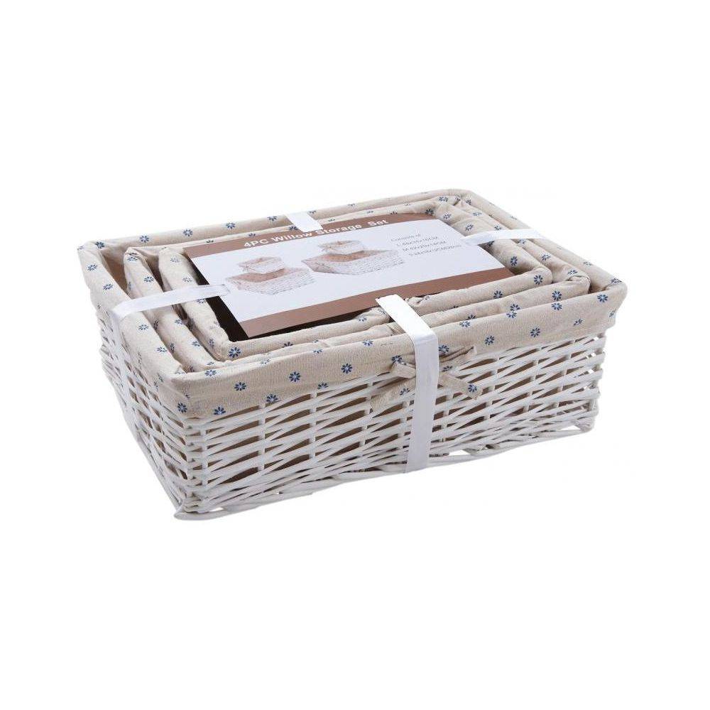 Aubry Gaspard - Corbeilles blanches rangement malin (Lot de 4) - Imagen 2