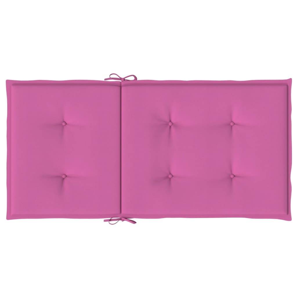 Coussins de chaise à dossier bas polyester rose 100 x 50 x 4 cm, poids:2.45kg - PANGIVO - Image 7