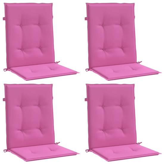 Coussins de chaise à dossier bas polyester rose 100 x 50 x 4 cm, poids:2.45kg - PANGIVO - Image 3