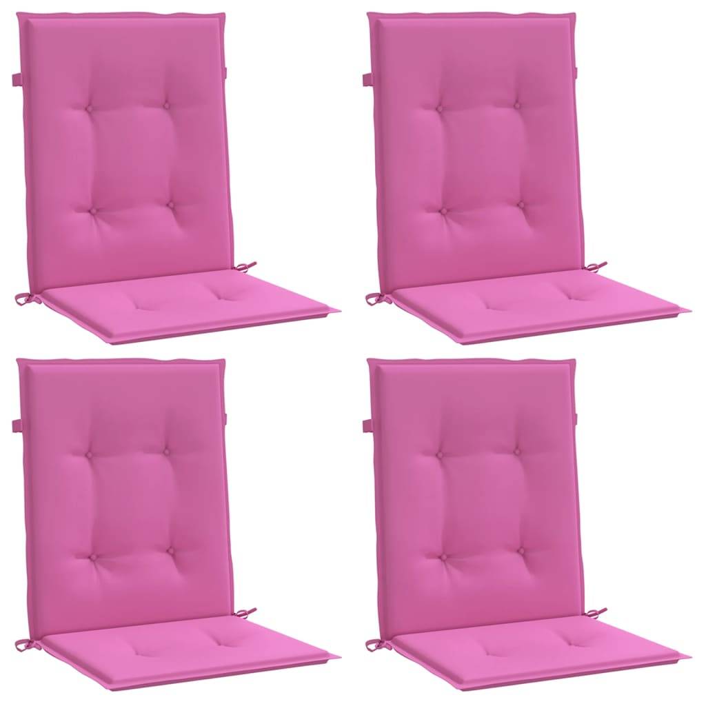 Coussins de chaise à dossier bas polyester rose 100 x 50 x 4 cm, poids:2.45kg - PANGIVO - Image 3