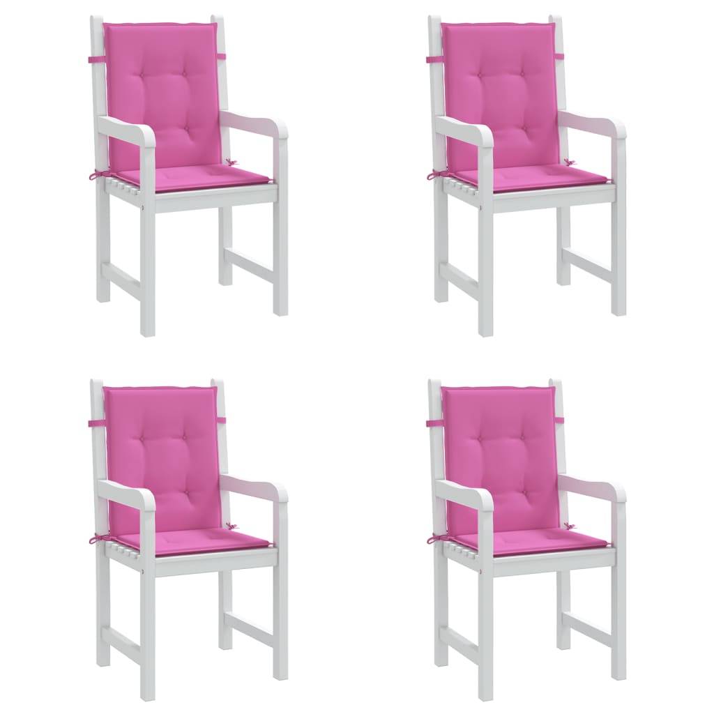 Coussins de chaise à dossier bas polyester rose 100 x 50 x 4 cm, poids:2.45kg - PANGIVO - Image 4