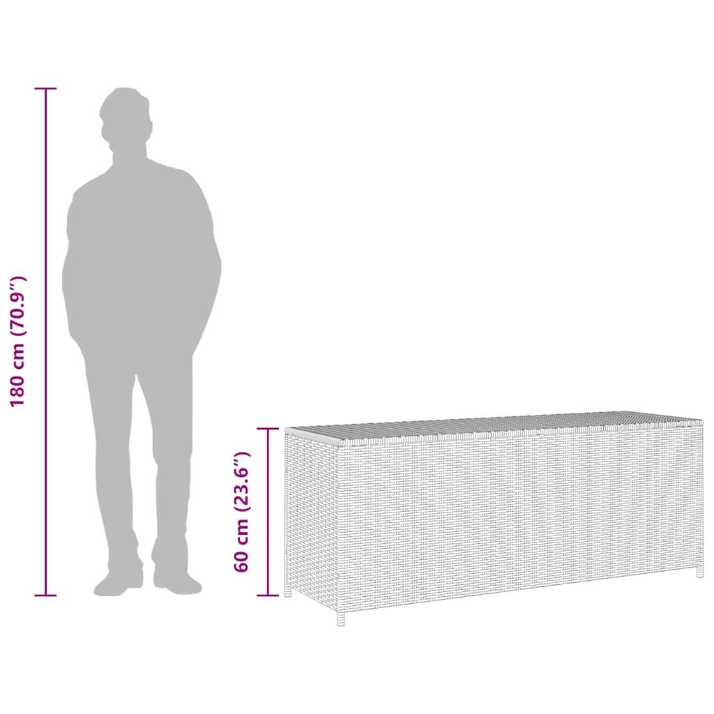 Banc Coffre de Rangement Résine Tressée Multifonction pour Jardin Extérieur Noir 150x50x60 cm – ComfortXL Outdoor Living - Image 10