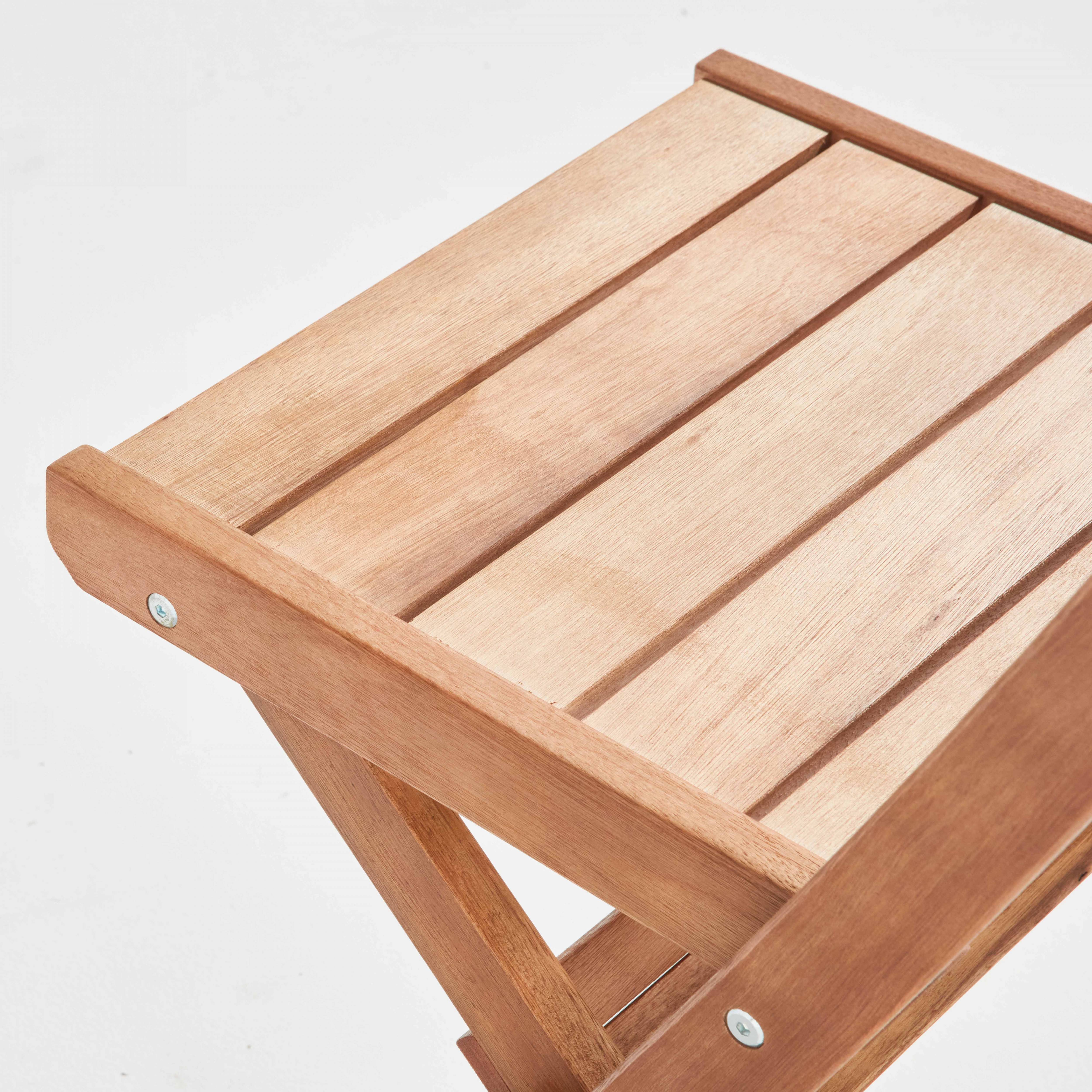 Oviala - Lot de 2 chaises pliantes en bois d'eucalyptus Sete - Oviala - Imagen 5