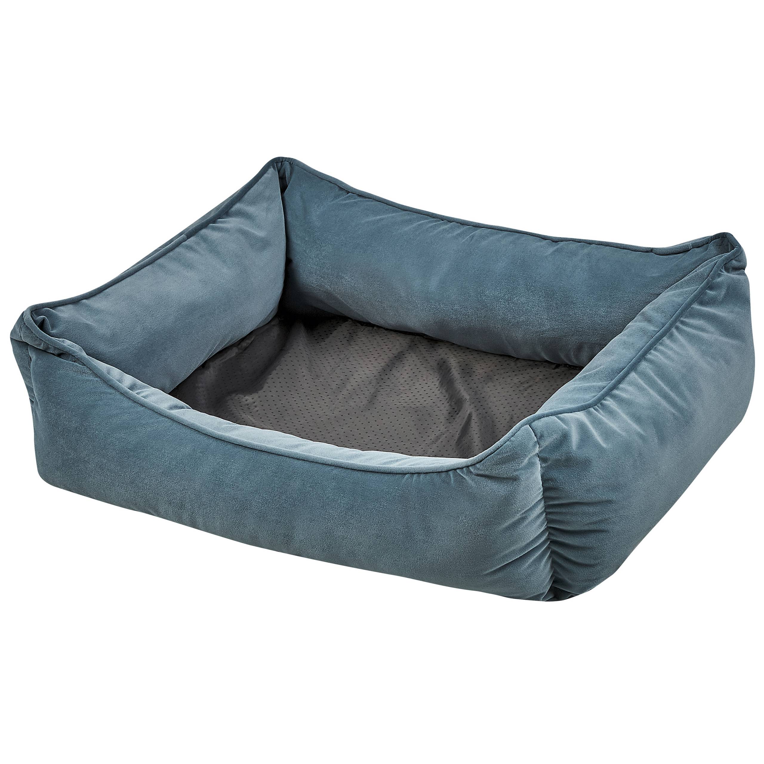 Beliani - Lit pour animal Velours Bleu IZMIR - 70x60x18- Beliani - Image 6