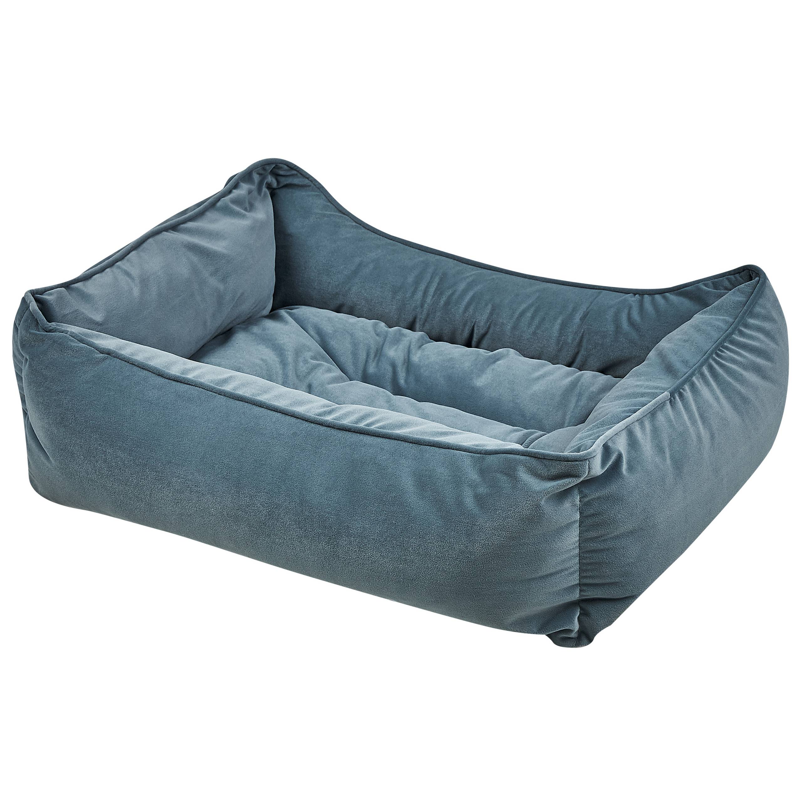 Beliani - Lit pour animal Velours Bleu IZMIR - 70x60x18- Beliani - Image 5