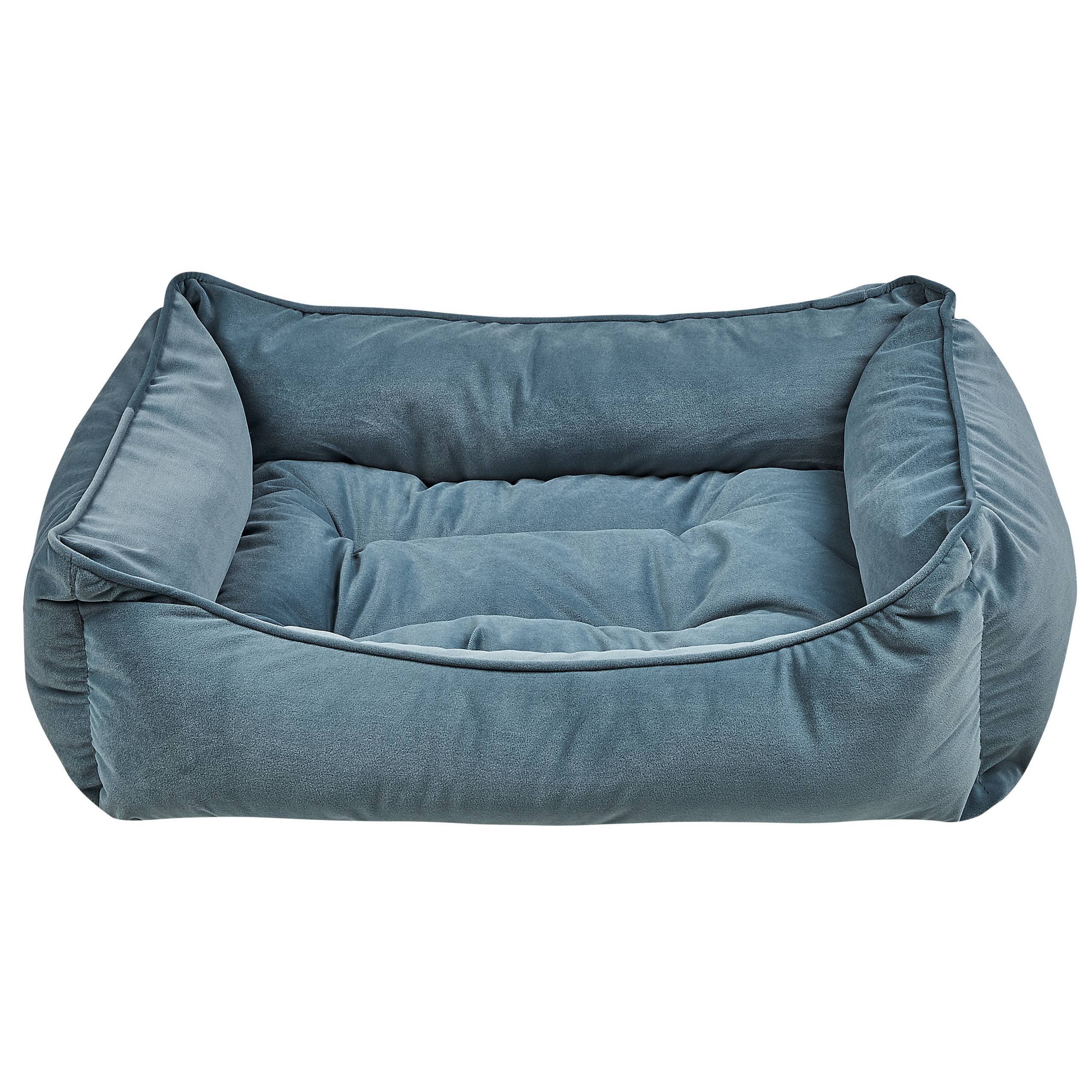 Beliani - Lit pour animal Velours Bleu IZMIR - 70x60x18- Beliani - Image 4