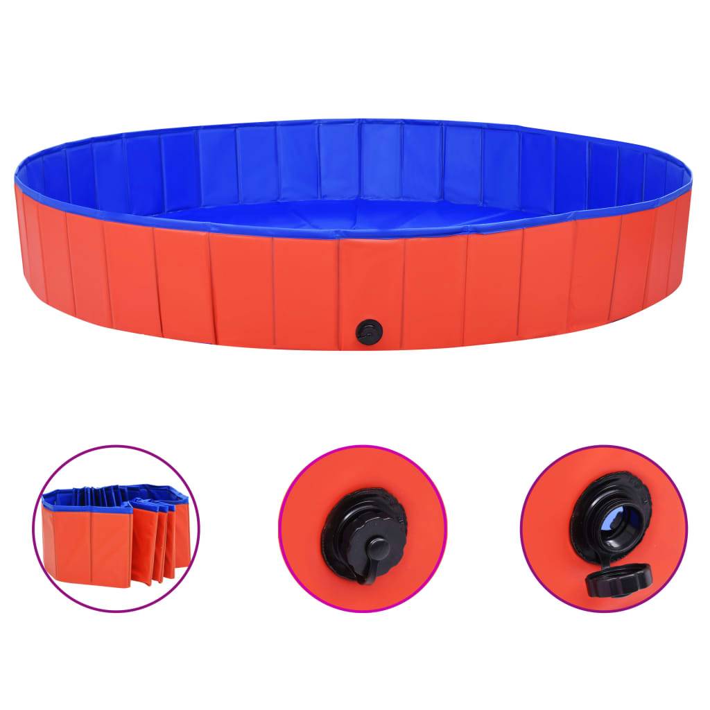 Vidaxl - Piscine pliable pour chiens Rouge 200x30 cm PVC vidaXL 92600 - Imagen 1