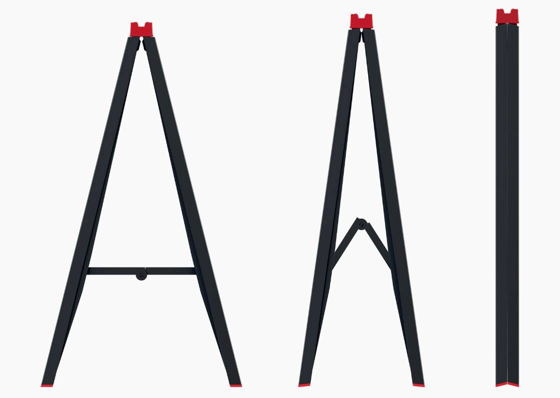 Lem Select - Tréteaux Titan Stand noir et rouge (Lot de 2) - Imagen 3