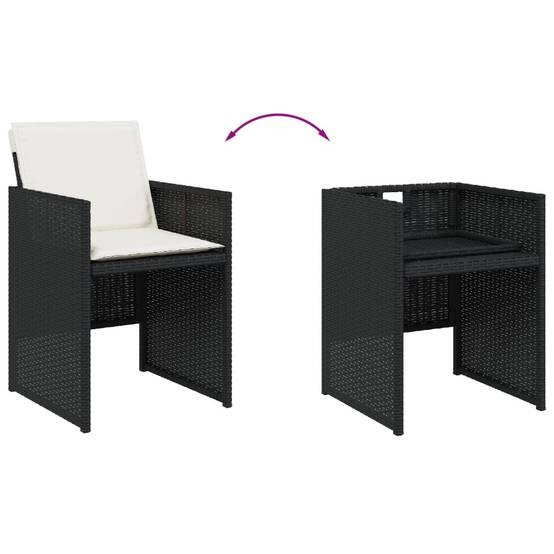 Grande Table de Jardin 330cm et 12 Chaises Encastrables en Résine Tressée Noire, pour 12 Personnes – ComfortXL Outdoor Living - Image 6