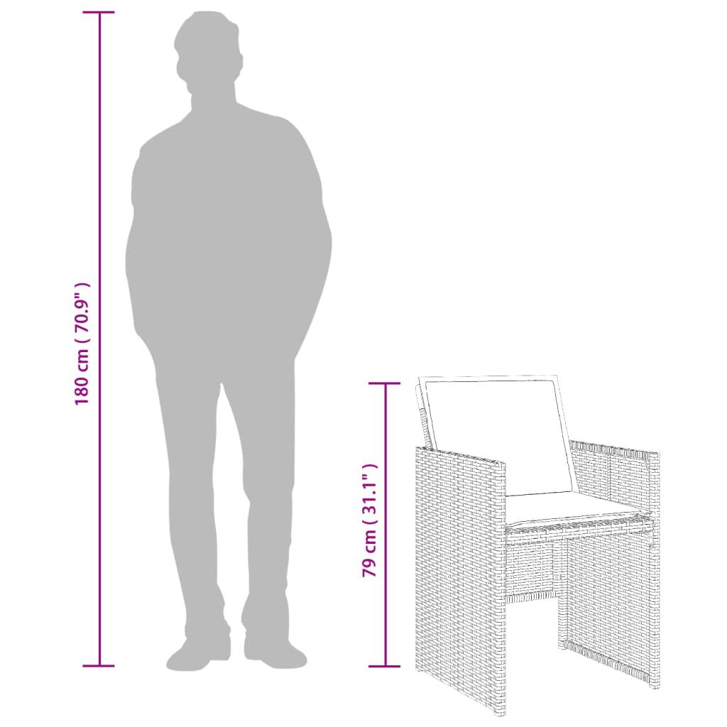 Grande Table de Jardin 330cm et 12 Chaises Encastrables en Résine Tressée Noire, pour 12 Personnes – ComfortXL Outdoor Living - Image 4