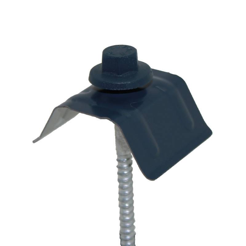 Kit de 50 fixations pour bac acier 1045 (vis L 100 x diam 6 mm) - Coloris - Bleu ardoise 5008