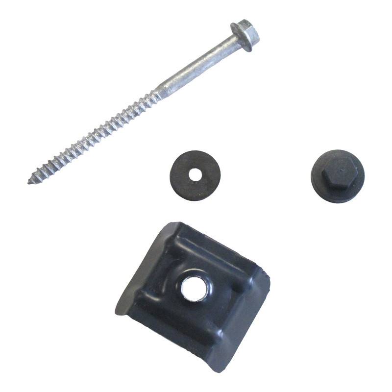 Kit de 50 fixations pour bac acier 1045 (vis L 100 x diam 6 mm) - Coloris - Bleu ardoise 5008 - Image 2