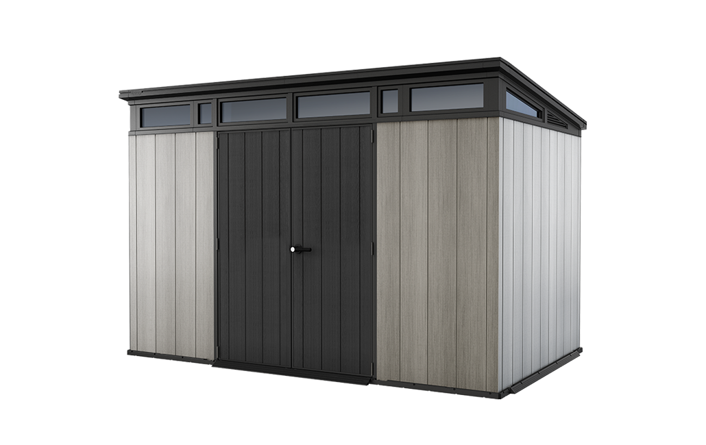 Keter - Abri Jardin Résine "brossium Monopente 117" - 7.4 M² - 340 X 218 X 226 Cm - Gris - Image 1