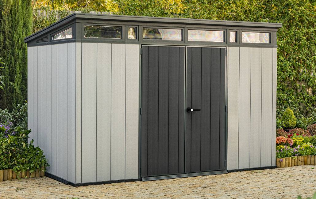Keter - Abri Jardin Résine "brossium Monopente 117" -  7.4 M² - 340 X 218 X 226 Cm - Gris - Imagen 2