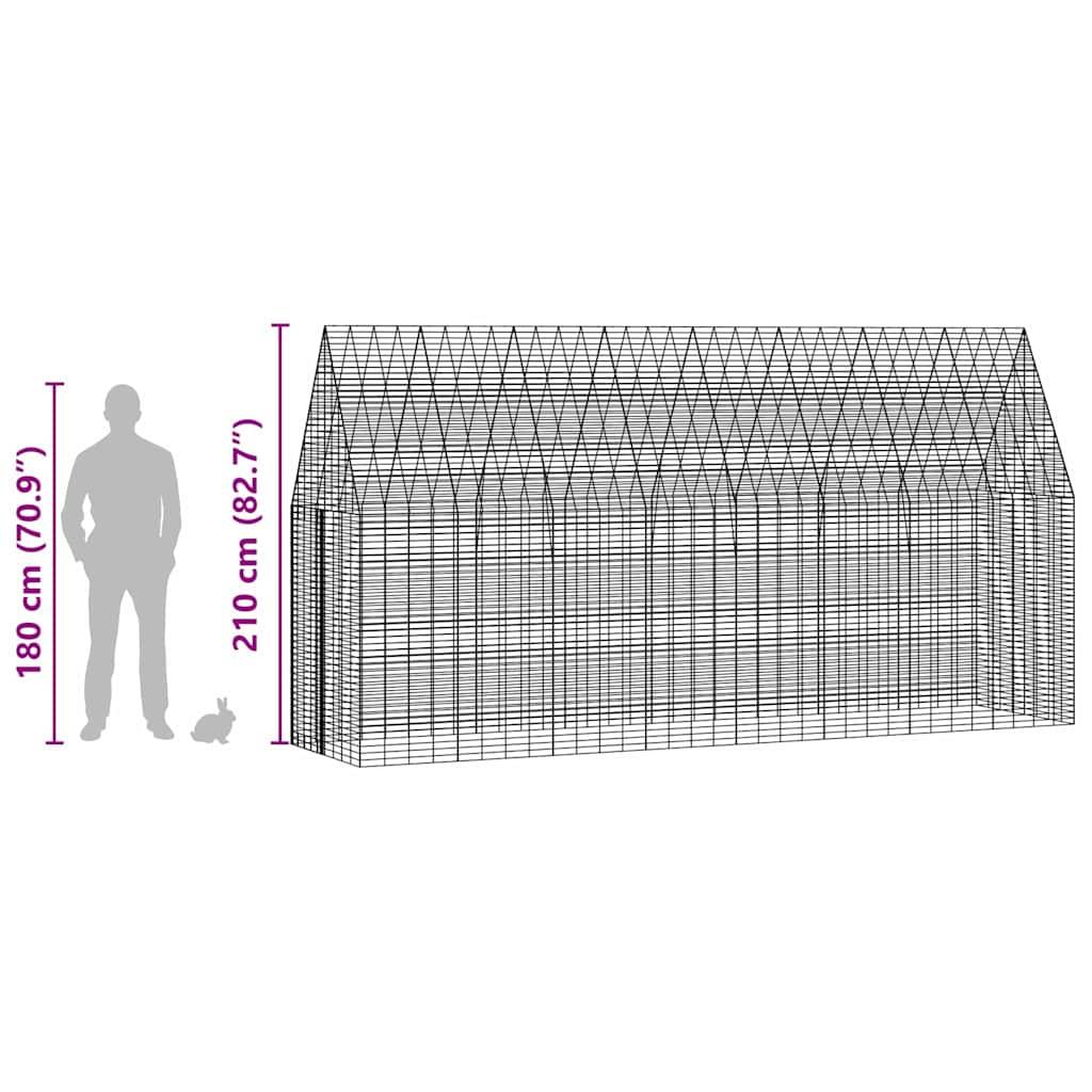 ComfortXL - Cage Extérieure XXL pour Lapins et Rongeurs Acier Galvanisé 400x100x210 cm - ComfortXL Pet Living - Image 6