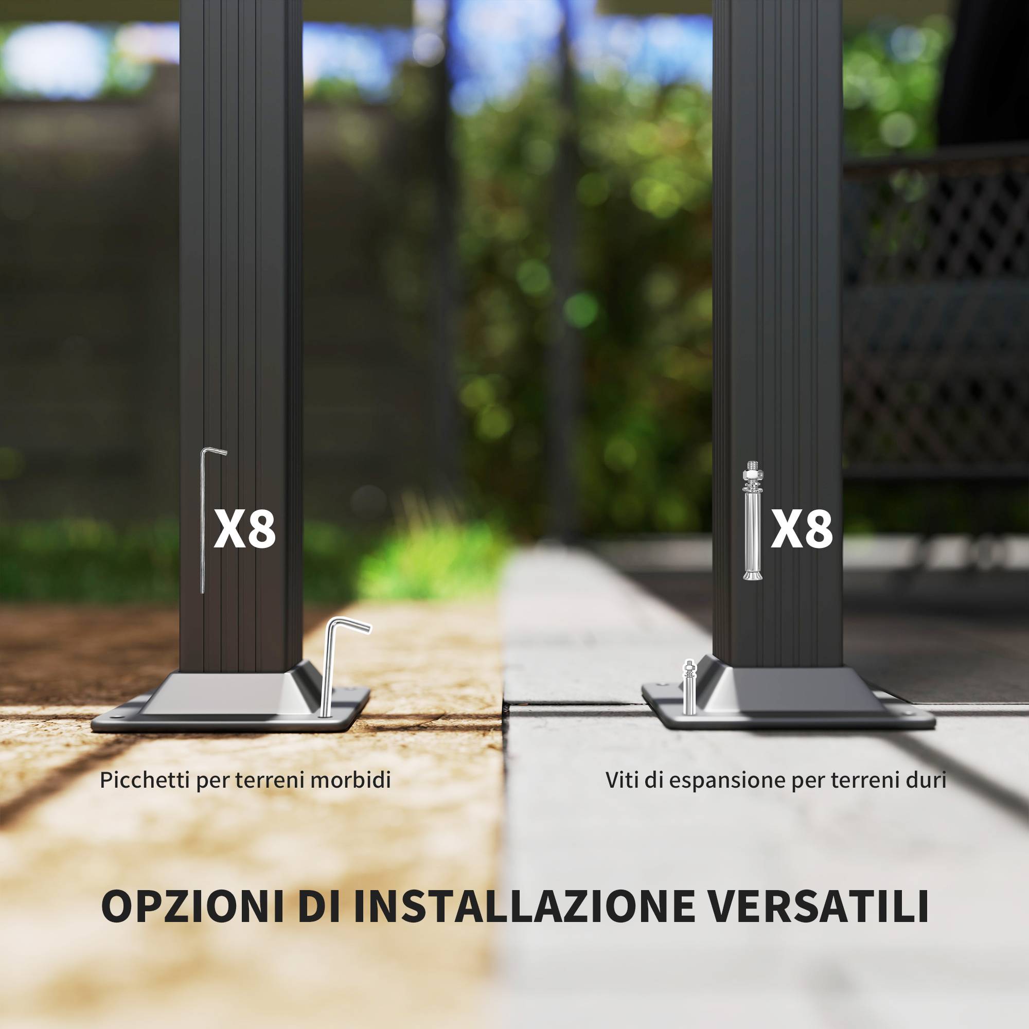 Tonnelle Pergola Aluminium Jardin Toit Rétractable 390x390cm Blanc - ComfortXL Outdoor Living - Image 9
