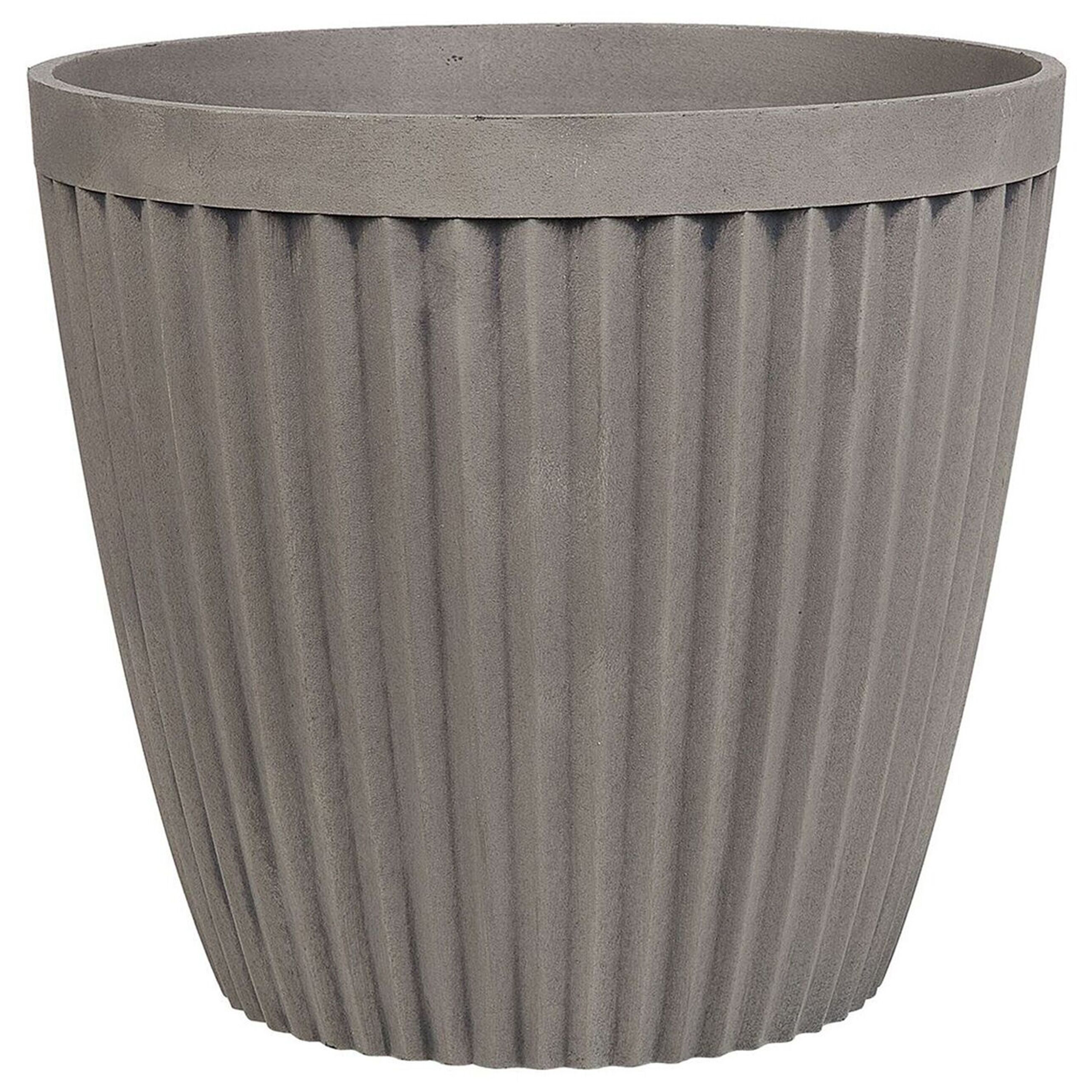 Beliani - Cache-pot d'extérieur Fibre d'argile Taupe POKA - Beliani - Imagen 2