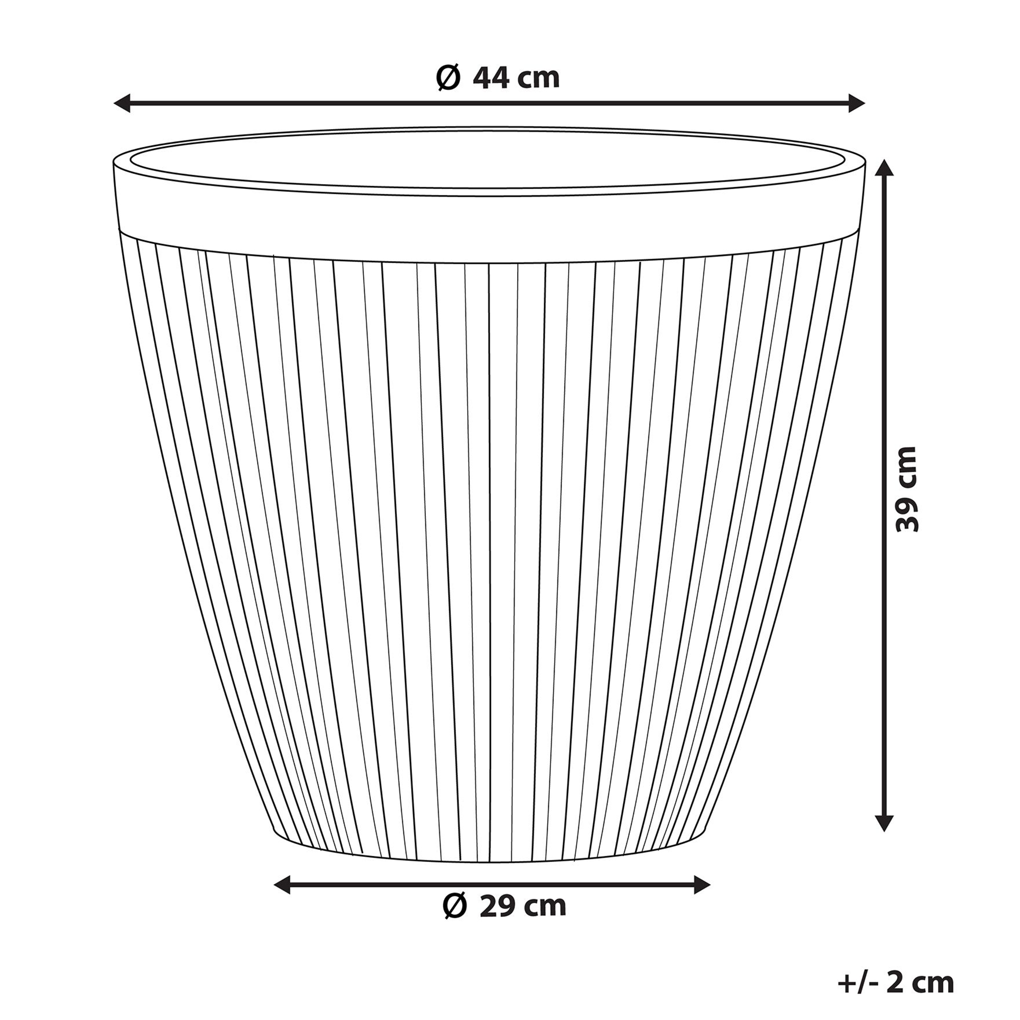 Beliani - Cache-pot d'extérieur Fibre d'argile Taupe POKA - Beliani - Imagen 3