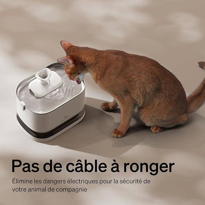 Petlibro Fontaine à eau Dockstream avec batterie Blanche - Image 2