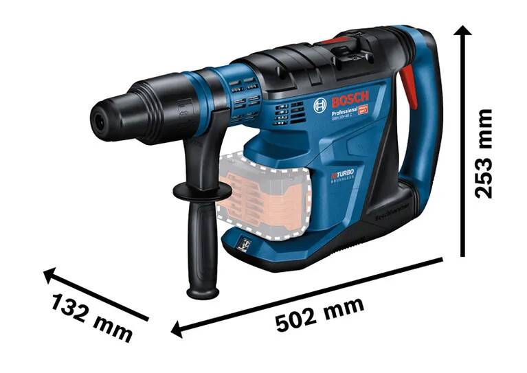 Bosch - Perforateur BOSCH Professional GBH 18V-40 C Bi+Turbo 9 J - Sans batterie, ni chargeur - Coffret L-BOXX- 0611917100 - Image 2